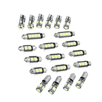 

21pcs/Set Car White Inner LED Bright Lights For BMW 5 Series M5 E60 E61 2004-10 Replacement Lighting Accessories