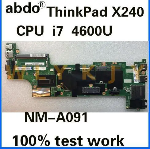 Смартфон VIUX1 для Lenovo ThinkPad X240 материнская плата ноутбука i7 4600U 100% протестированная