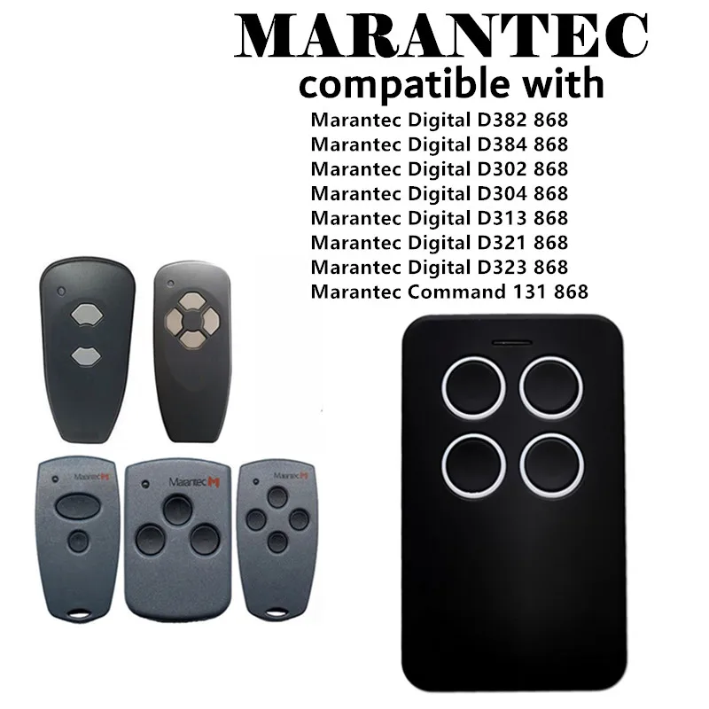

Remote garage Marantec Digital D304 D313 D382 D384 garage door remote control key duplicator for gate control 868mhz key fob