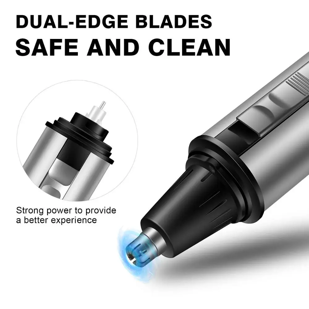 Multifunction waterproof nose trimmer ear hair trimmer electric hair cutting machine for men trimmer for nose AA battery power