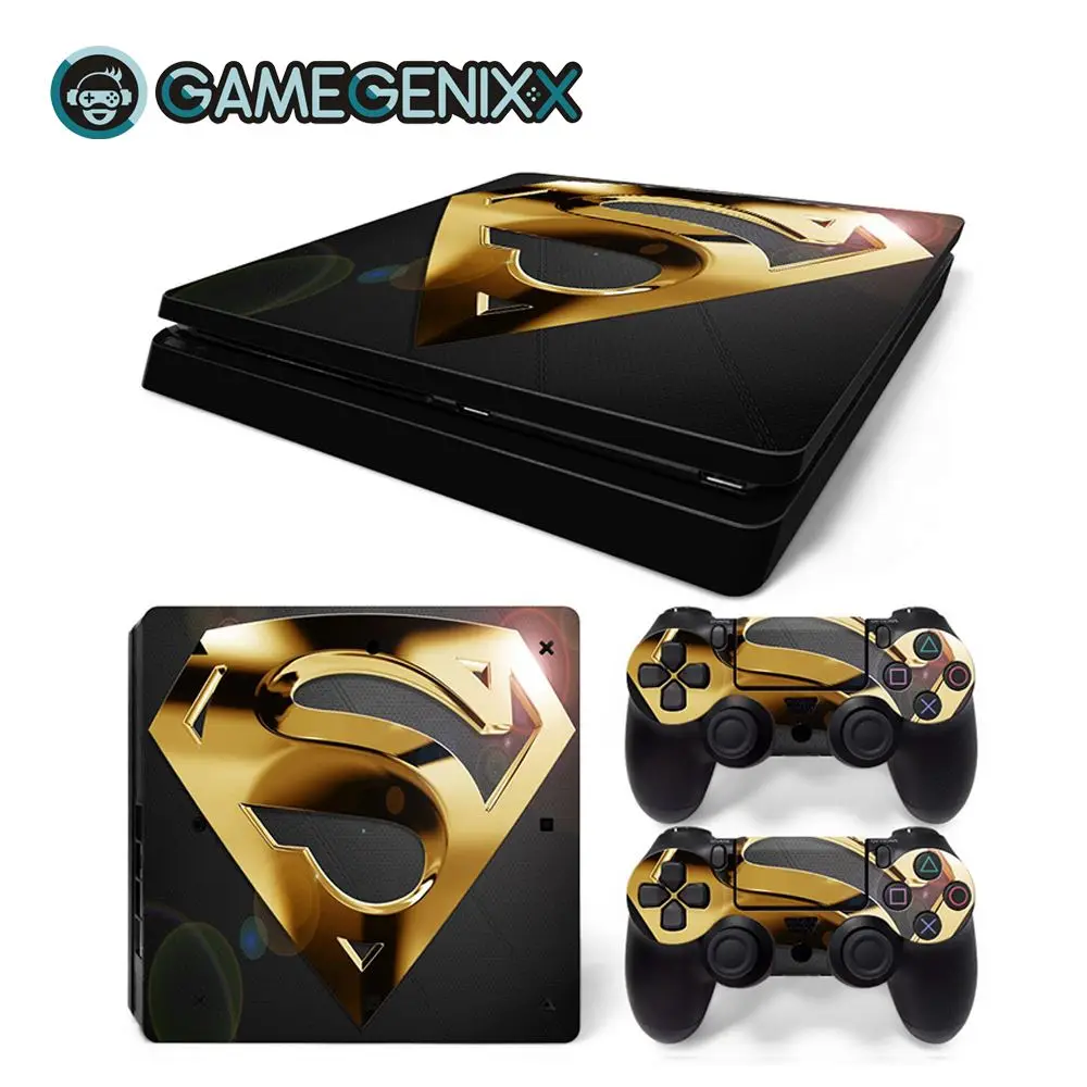 GAMEGENIXX Кожа Наклейка виниловая обложка для PS4 Slim консоли и 2 контроллеров-Супермен - Цвет: Superman