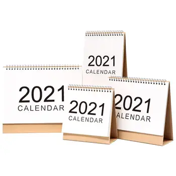 

2021 Creative Simple Series Solid Color Mini Desk Calendar DIY Portable Desk Calendars Daily Schedule Planner For School Office