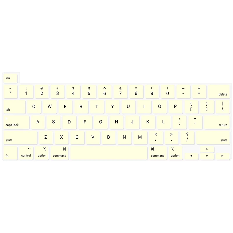 HRH кремовый дизайн, силиконовая английская клавиатура, кожный чехол для MacBook New Pro 16 дюймов с сенсорной панелью и сенсорным ID A2141 - Цвет: Cream White