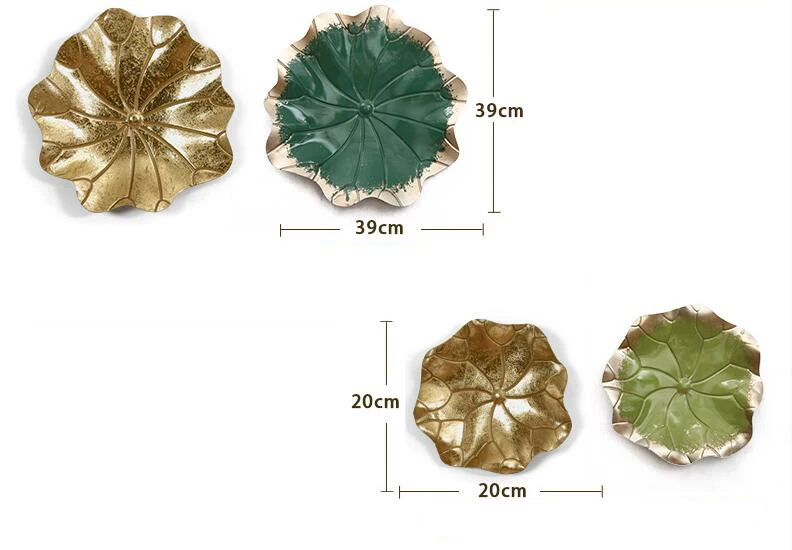 Современный изготовленный из кованого железа листьев лотоса настенные подвески для самодеятельного творчества настенные украшения гостиной диван фон настенные украшения Искусство