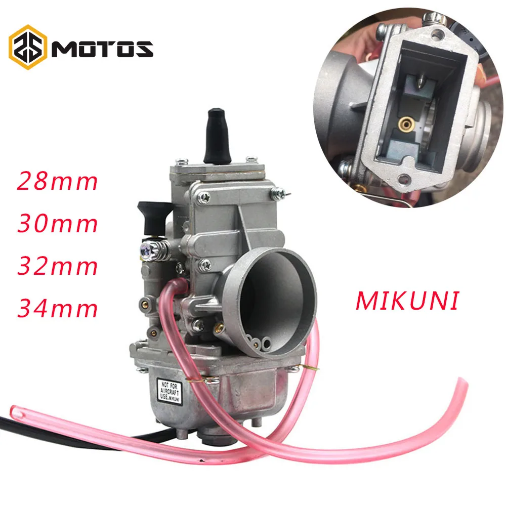 ZS мотоциклетный MIKUNI 28 мм 30 32 34 TM28 TM30 TM32 TM34 плоский слайд Smoothbore Carb для 2 T гоночного