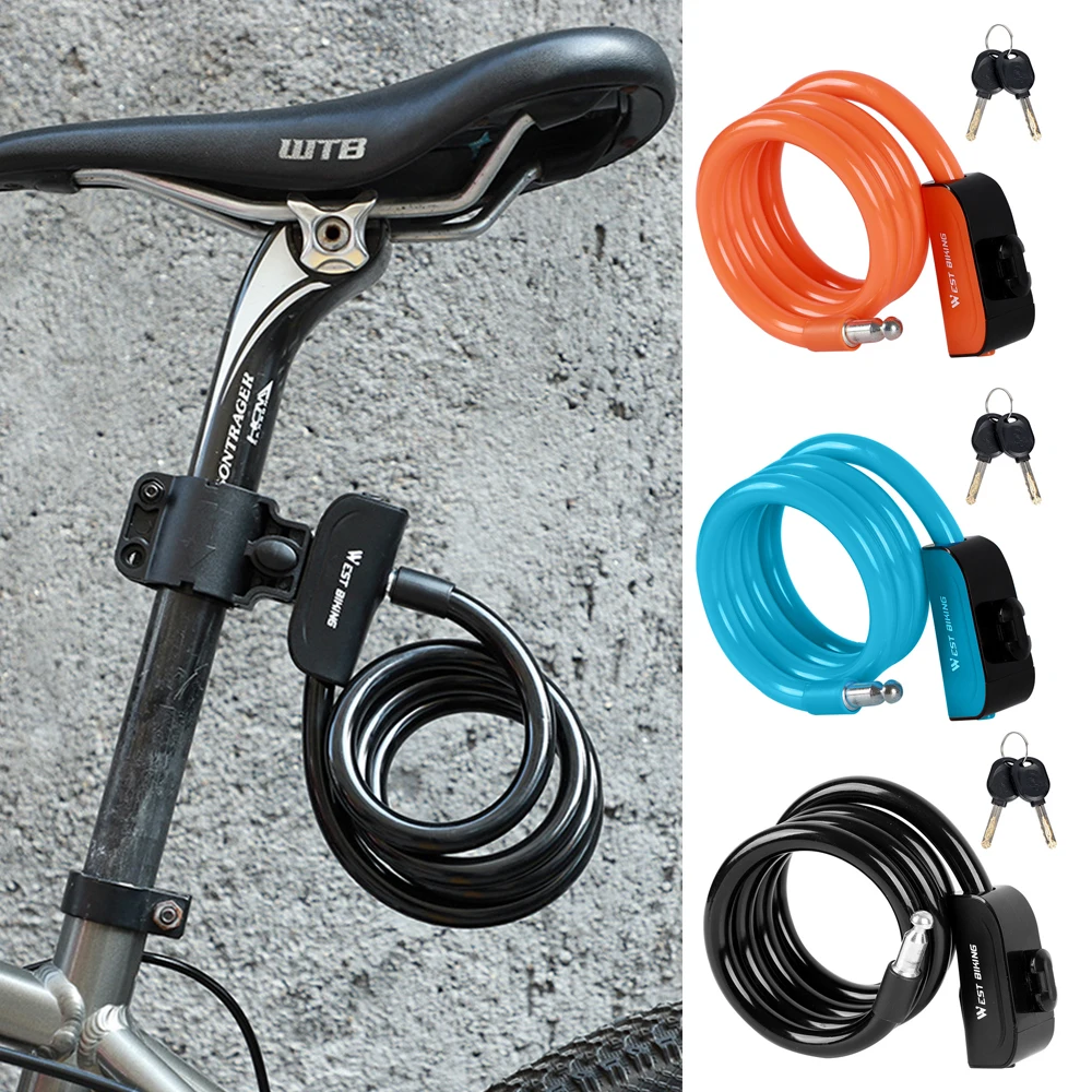 

Bike Lock 1.2m Anti Theft Security Bicycle Accessories With 2 Keys Cable Lock MTB Road Bike Motorcycle Cycling Lock