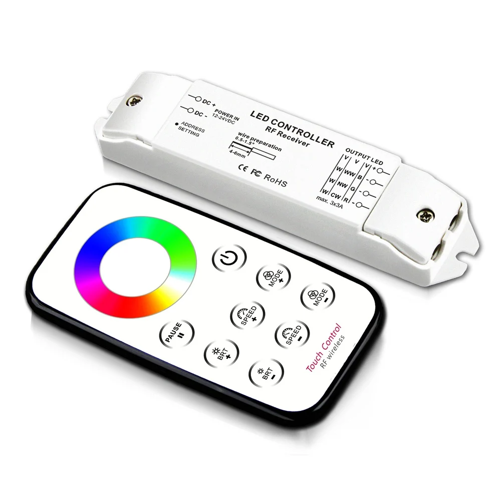 Bincolor T3 Мини RGB RF бесцветный пульт дистанционного R3 приемник контроллер для светодиодной ленты свет лампы DC12-24V