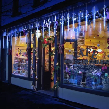 

Rain LED String Lights Shower Decoration Home 30cm 8 Tubes Waterproof Meteor for Cafe Restaurant Exquisite Ornaments