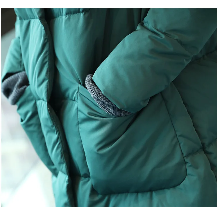 Mid-length Solid Color Thin Suit Collar Coat New Style Elegant Korean-style Winter White Duck down Jacket W0117