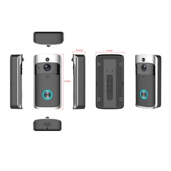 

Smart Door Bell RF Wireless Ring Doorbell WiFi Visual Camera Phone Anti-theft Alarm Home Security Timbre