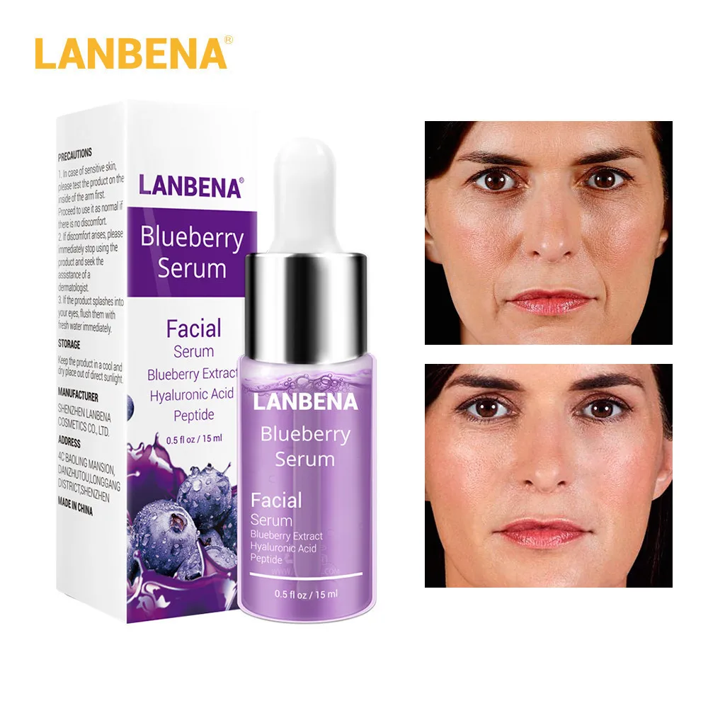 LANBENA увлажняющий с гиалуроновой кислотой+ витамин С Сыворотка 24 к Золотая сыворотка черника антивозрастная Сыворотка+ пор угрей Сыворотка для лица 6 шт
