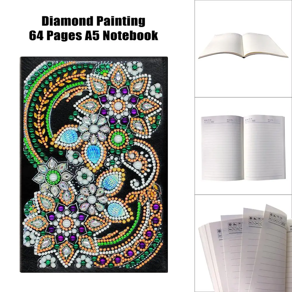 

YOGOTOP 5D DIY Notebook Diamond Painting Abstract flower Special Shaped Embroidery Mosaic Picture Of Rhinestones A5 Diary Book