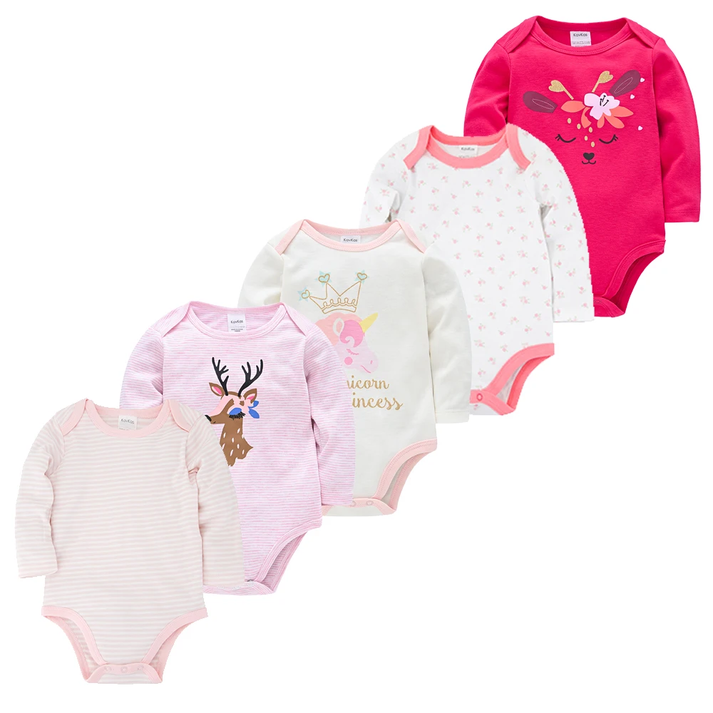 Honeyzone 5 Pz/Set Estate Pigiama Bebe Cotone Traspirante Neonata Vestiti Neonato Rosa Flora Tuta Ropa De Bebe 0-12M