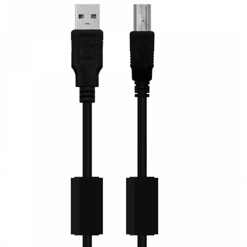 Lot De 100 Câbles USB 2.0 A/B – 1 Pied (30cm) – Noir – Pour Imprimante/périphérique