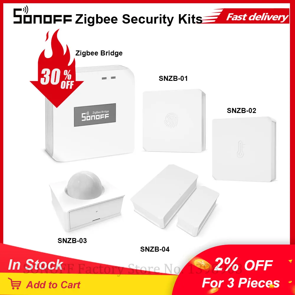 Беспроводной переключатель SONOFF Zigbee Bridge/SNZB03 с датчиком движения температуры и