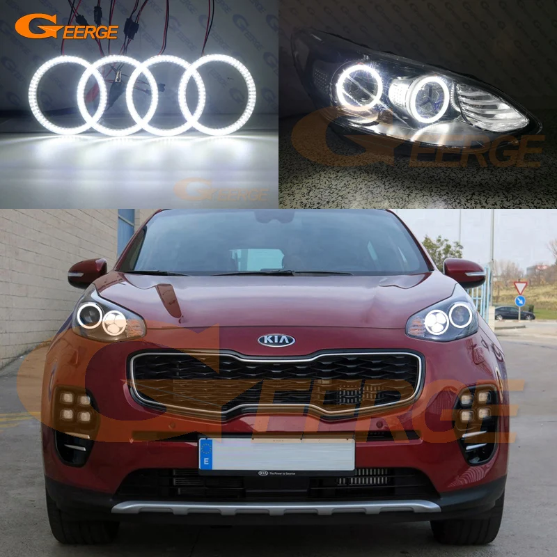 Для Kia Sportage MK4 KX5 2015 2016 2017 2018 2019 ультра яркий SMD СВЕТОДИОДНЫЙ ангельские глазки halo
