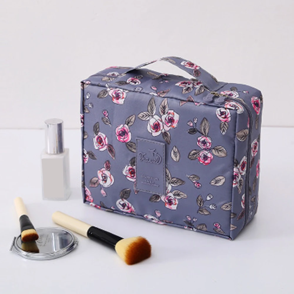 Симпатичная портативная косметичка Съемная межслойная хранение Органайзер сумки кожаная косметичка с ручкой для путешествий