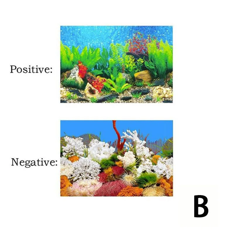 Фоновая бумага с изображением аквариума HD картина 3D обои для аквариума двухсторонний Декор для аквариума наклейка для аквариума - Цвет: style B