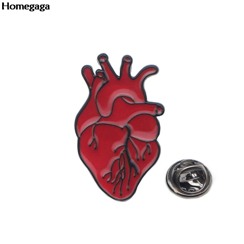 Homegaga Heart Badge Cartoon Tie Pin Sweater Badges Stylish Brooch Lapel Hat Jewelry Gift for Boyfriend Girlfriend D2634 | Дом и сад