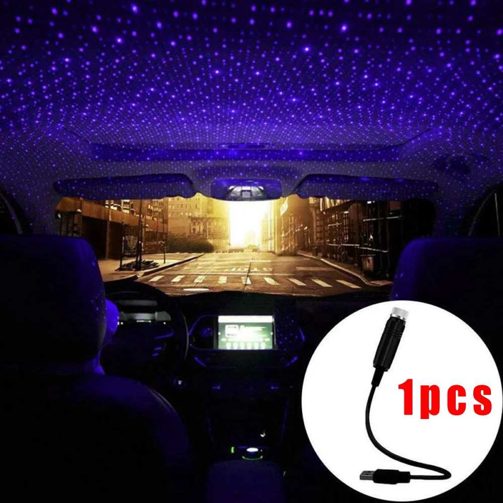 5 в автомобильный внедорожный внутренний светодиодный светильник атмосферная звезда светильник USB проектор звездный светильник на крыше автомобиля ночной Светильник для автомобиля