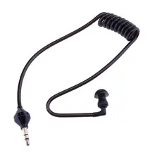Single Listening 3.5mm Earphone Coiled Cables Mono Function Earpiece In Ear Stereo Headset Only For Listening