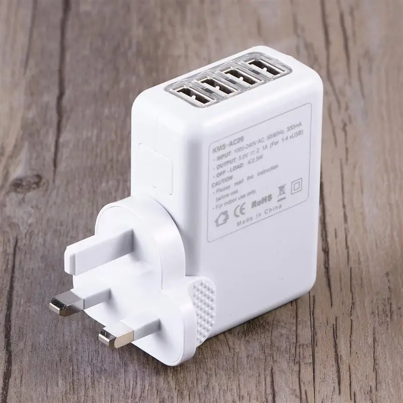 Foxnovo DC 5V 2.1A/4A/4.1A 4/5/6 Порты usb AC Мощность DC адаптер питания AC DC Зарядное устройство с US/EU/UK/AU Вилки для смартфонов и планшетов