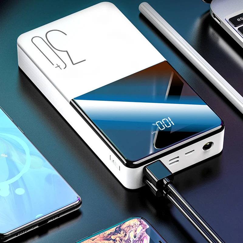 Alta capacidad 30000mAh cargador portátil banco de energía tipo C USB PoverBank cargador de batería