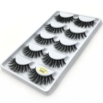 

20 boxes/lot3D mink false eyelashes manual five pairs eyelashes