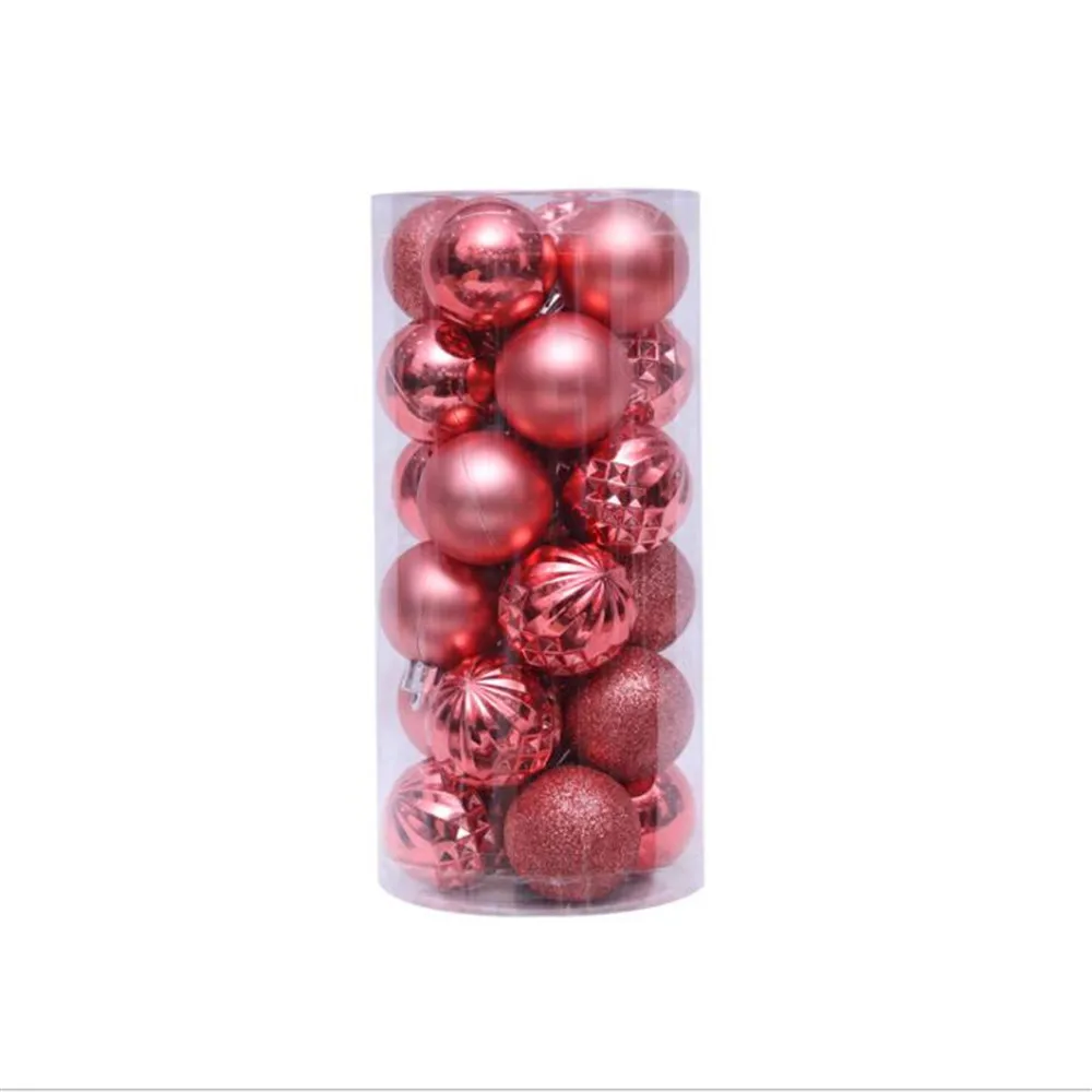 Coral red Продвижение 24 шт./лот 30 мм украшение шары для рождественской елки подвесные украшения металлический шар для дома Бар Вечеринка декорации - Цвет: Coral red