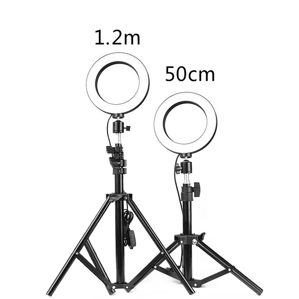 

W/Tripod Video Light Lamp Ring Fill Light LED Ring Light Selfie Photography Stand Photo Sudio Portable Beauty Three-Speed