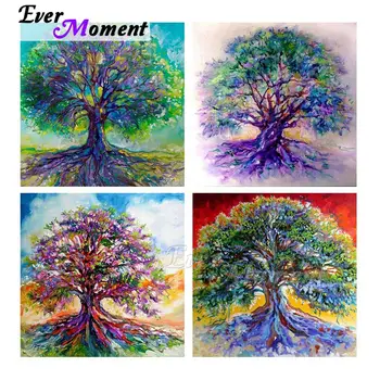 

Ever Moment Diamond Painting Paint By Diamonds Tree Picture Embroidery Mosaic Rhinestone Beads Art Home Decoration 3F2472