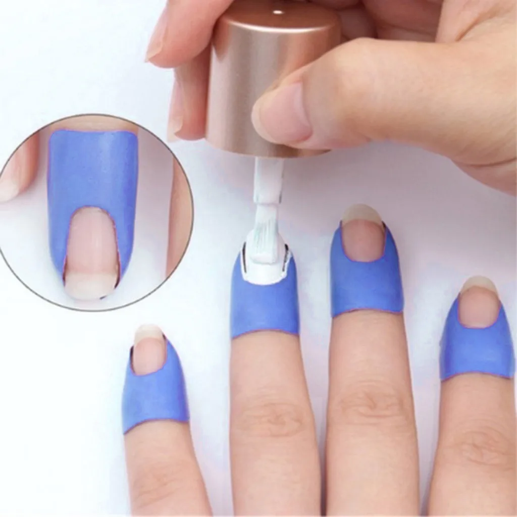 Стиль u-образная практичная Защитная Наклейка для ногтей стикер для разлива ногтей 3 шт. пластырь для разлива ногтей ленивый Маникюр разлив дропшиппинг