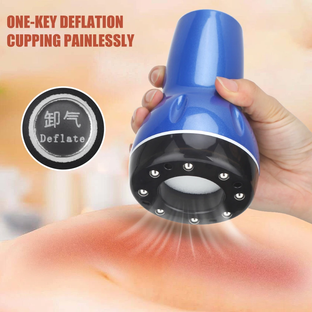 

Электрическая массажная чашка Guasha Cupping Scarper, соскабливающая чашка для сжигания жира, тонкий массажный вакуумный массажер для тела в виде банок, забота о здоровье