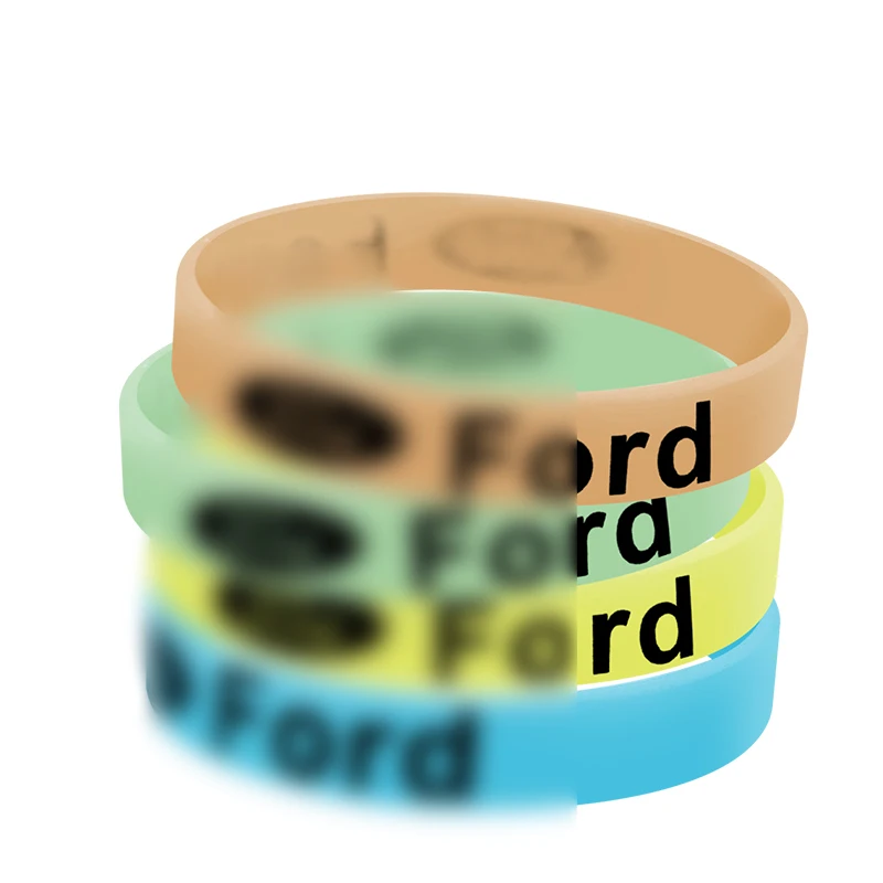 

1pcs luminous silicone car bracelet wristband For Ford mk2 mk3 mk4 mk5 mk7 fiesta FOCUS 2 3 4 5 Car accessories