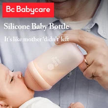 BC Babycare biberón de silicona de imitación para leche materna, bote de boca ancha para bebé, sin BPA, 5oz/8oz, 13 °