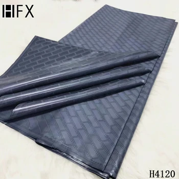 

HFX Gray Bazin Riche Fabric African Bazin Brodé Guinea Brocade Fabric Men Bazin Brode Nigeria Cotton Fabric 10 Yards F4120