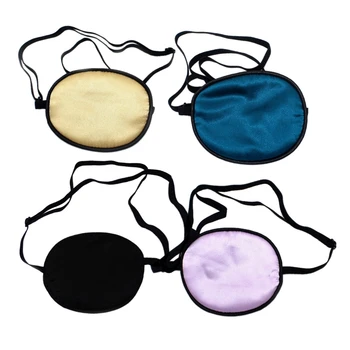

4 Pcs Silk Elastic Single Eye Patch Blindfold for Amblyopia Trainer Eyeshade Portable Soft Eye Patches