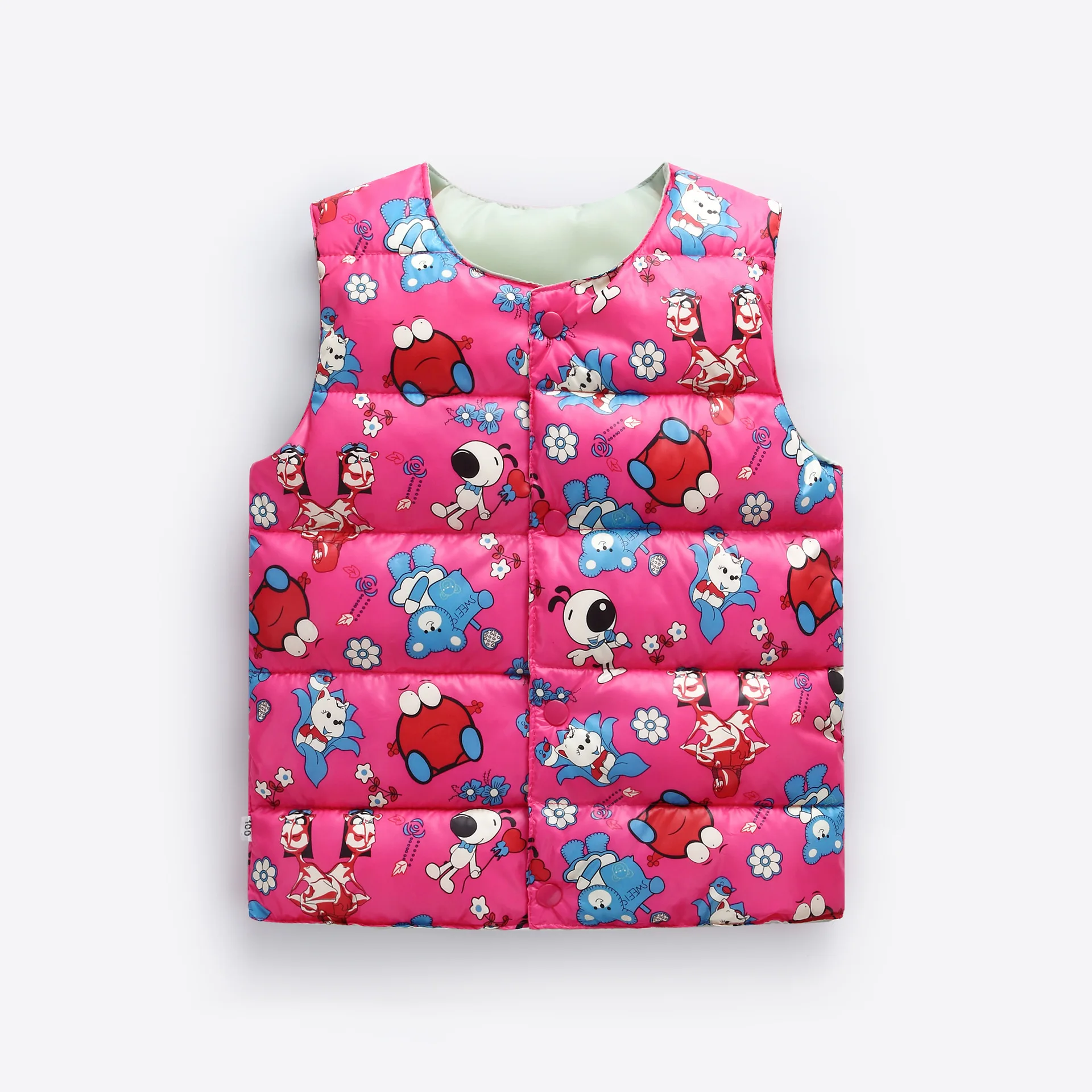 

2019 New Style Spring, Autumn And Winter Men And Women Childrenswear down Feather Cotton Vest Children Infants Baby Korean-style