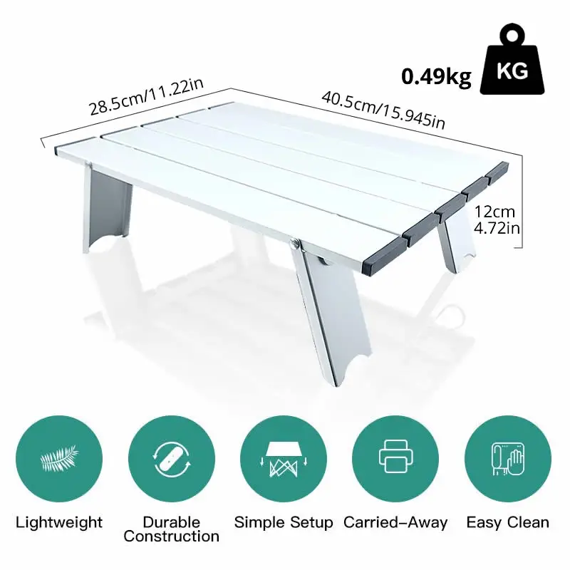 2021 NEW Camping Mini Portable Foldable Table for Outdoor Picnic Barbecue Tours Tableware Ultra Light Folding Computer Bed