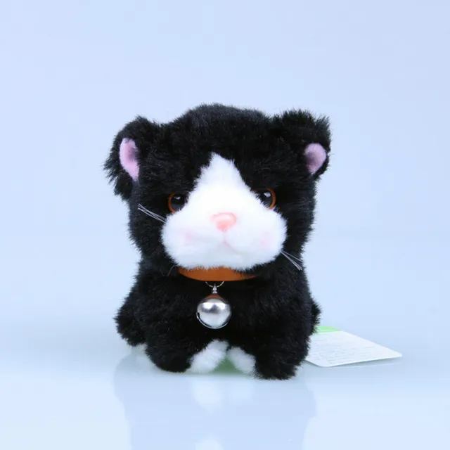 TAKENOKO  8cm Cute Black Cat Plush Toys Keychain Car Decoration Valentine's Day Gift