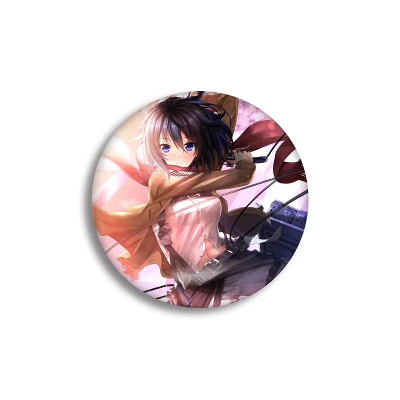 see chart 1 шт. аниме атака на Титанов Shingeki No Kyojin Брошь Акриловые значки - Окраска металла: see chart