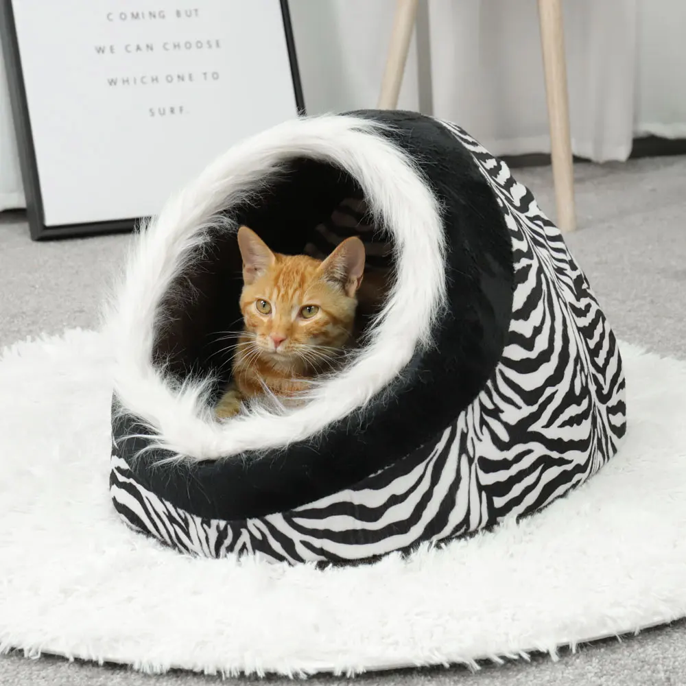 Pet Dog Puppy Cat Warm Bed House Plush Cozy Nest Mat Pad Pet House Bed