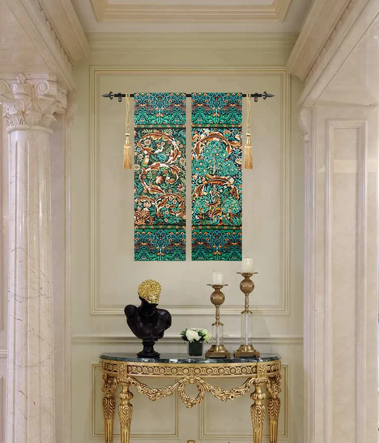 Бельгия жаккардовые гобелены гостиной настенные тканевый William morris "Древо жизни" одна пара GT-SMS108