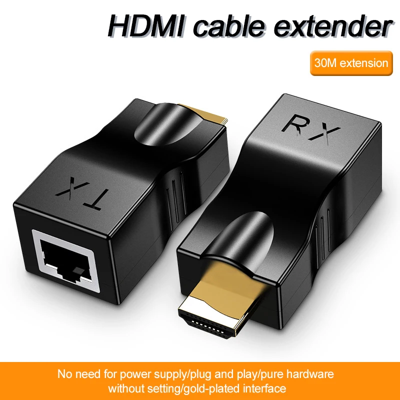 Leehur HDMI кабель удлинитель 4k RJ45 порты 1080P HD сетевой 30 м к по CAT5e / 6 UTP сетевого кабеля