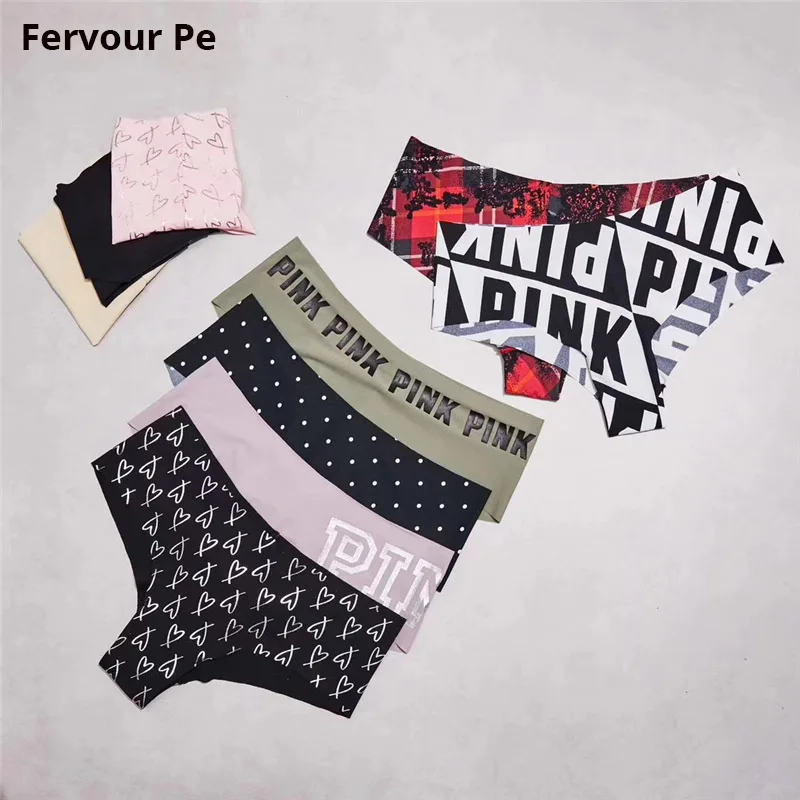 Exclusive-new-Sexy-Seamless-Briefs-Fashion-pink-letters-printing-Women ...