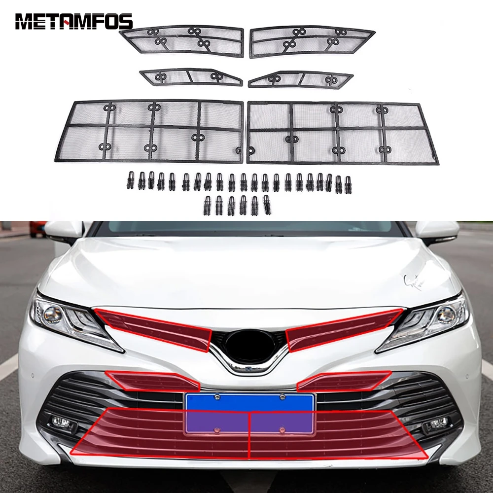 

For Toyota Camry 2018 2019 2020 LE / XLE Front Engine Machine Insect Proof Net Grille Grill Insect Screen Exterior Accessories