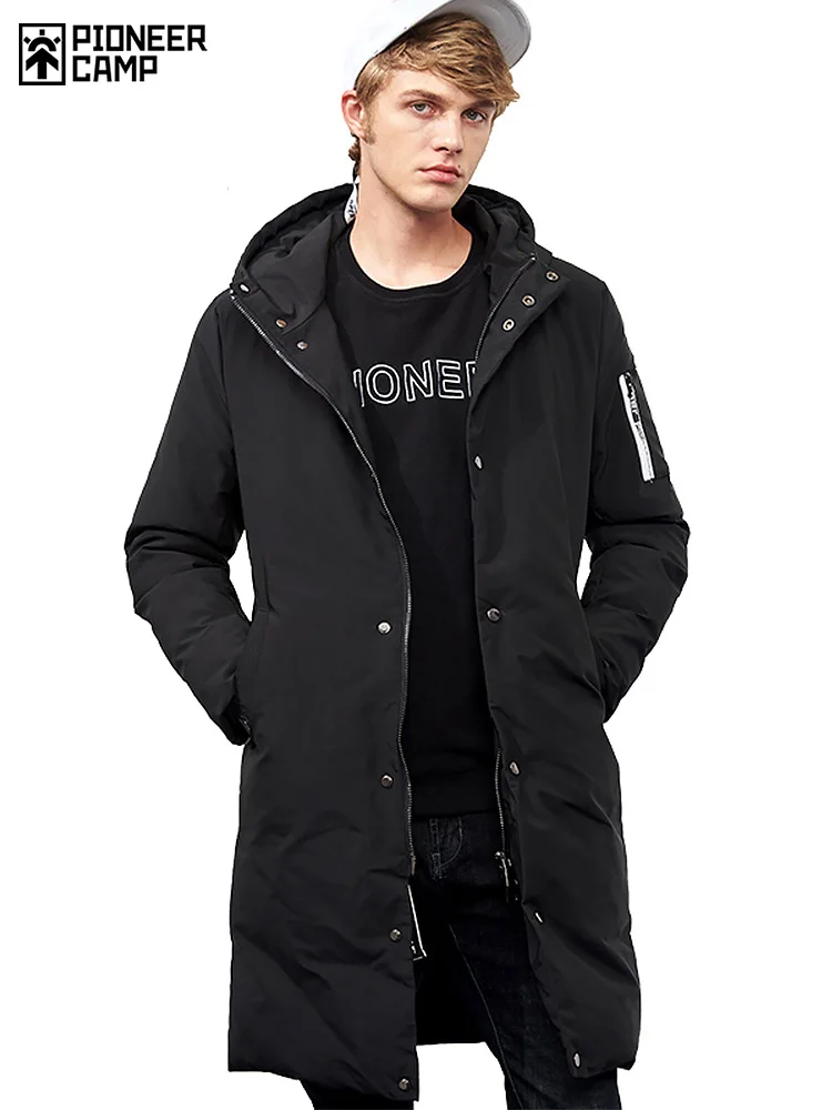 

Pioneer Camp waterproof warm winter jacket men brand clothing long thick coat male quality hooded parkas men AMF705299