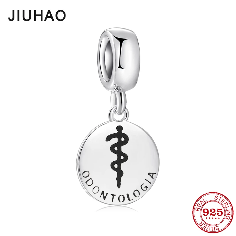 925 Sterling Silver Dentistry Sign Charms For Jewelry Making Pendants Fit Original Designer Charm Bracelets Necklace Odontologia Charms Aliexpress