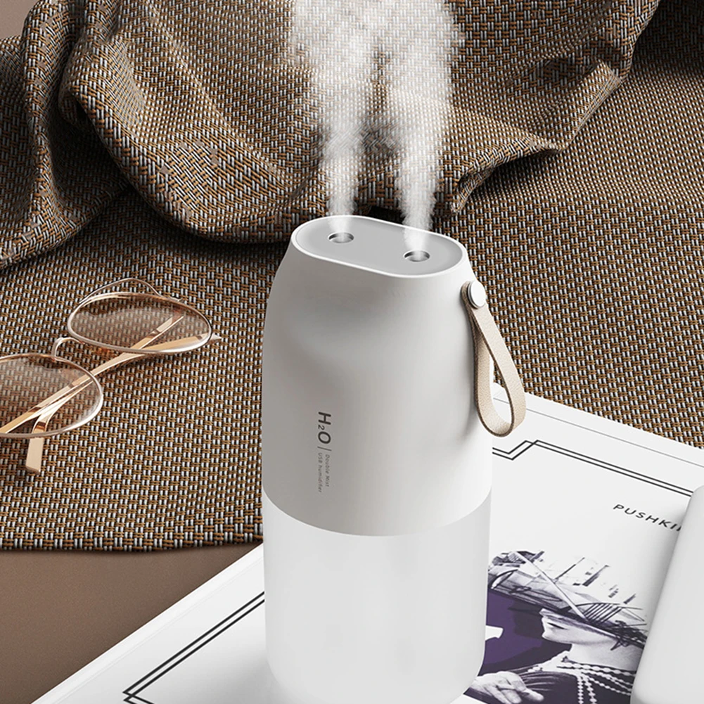 300ml Portable Spray Home Car Humidifier Double Nozzle Cool Mist Aroma Diffuser Usb Charging With Led Night Light Humidificador