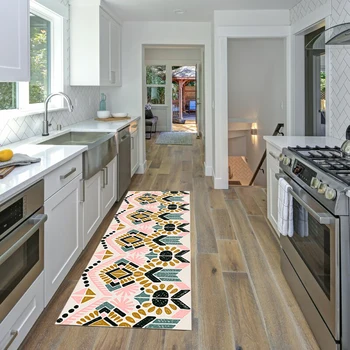 

Anti-Slip Doormat Floor Mat Bohemian Kitchen Mats Carpet Geometric Modern Door Mat For Living Room Wrinkle-Resistant Bath Mat